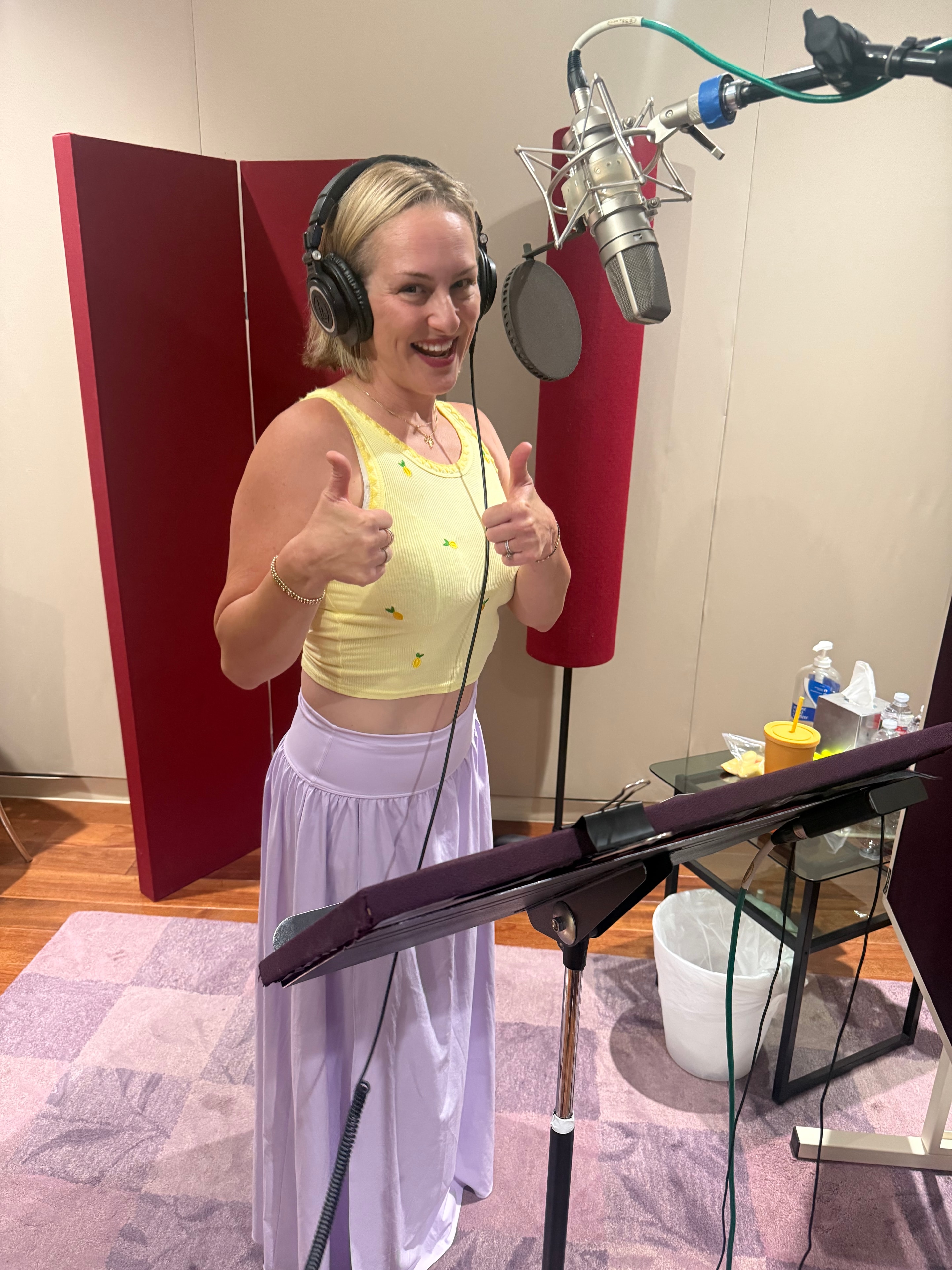 Emily Lewis in the studio